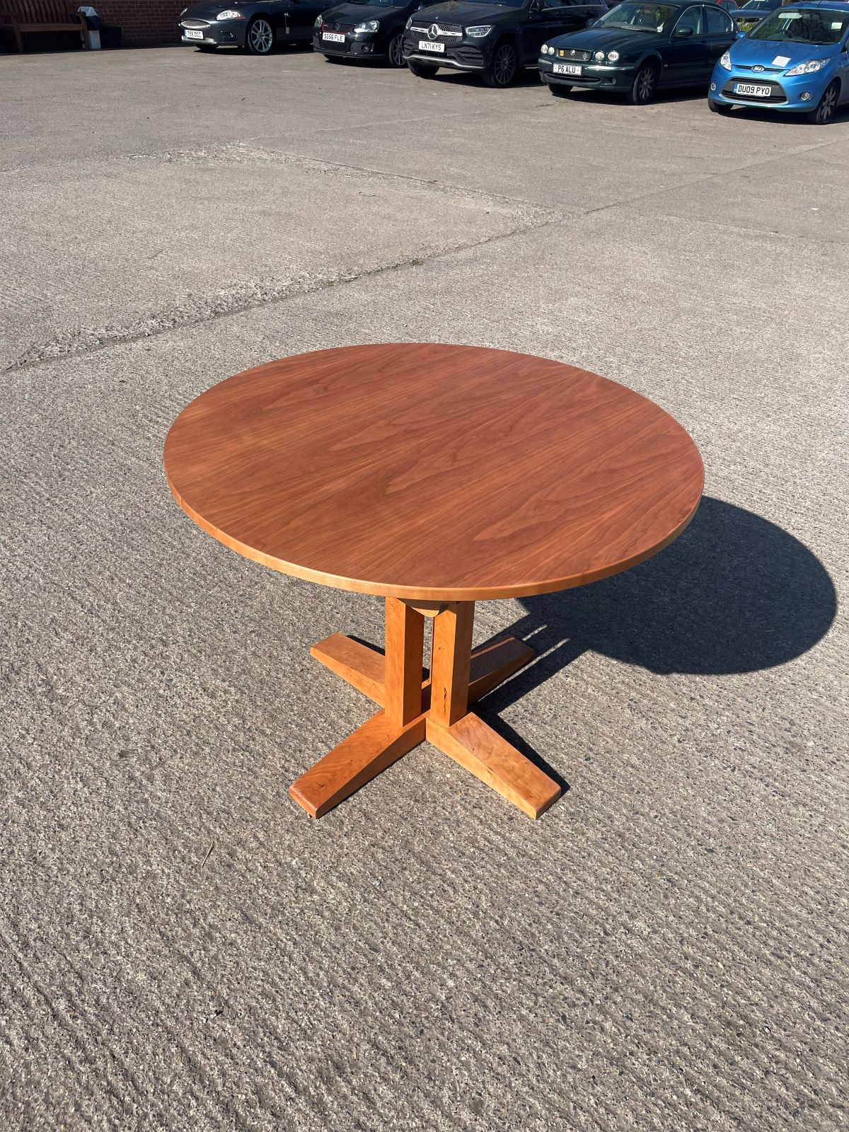 Bespoke butterfly extending table, stage one full closed