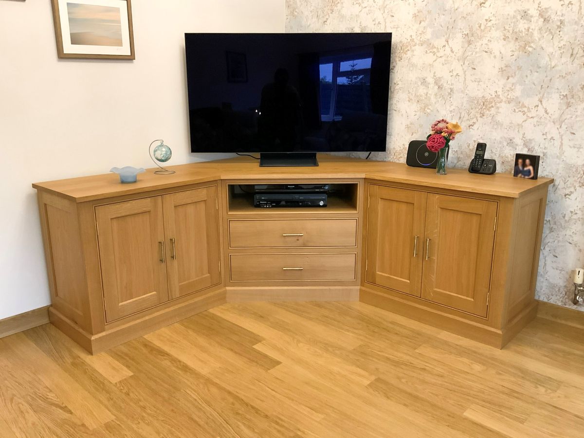 Bespoke corner TV cabinet